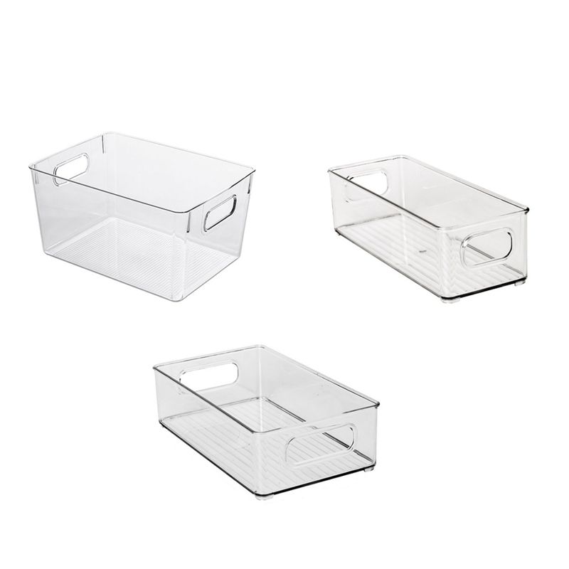 Food Storage Pantry - A33R-Set Of 16 Refrigerator Organizer Bins