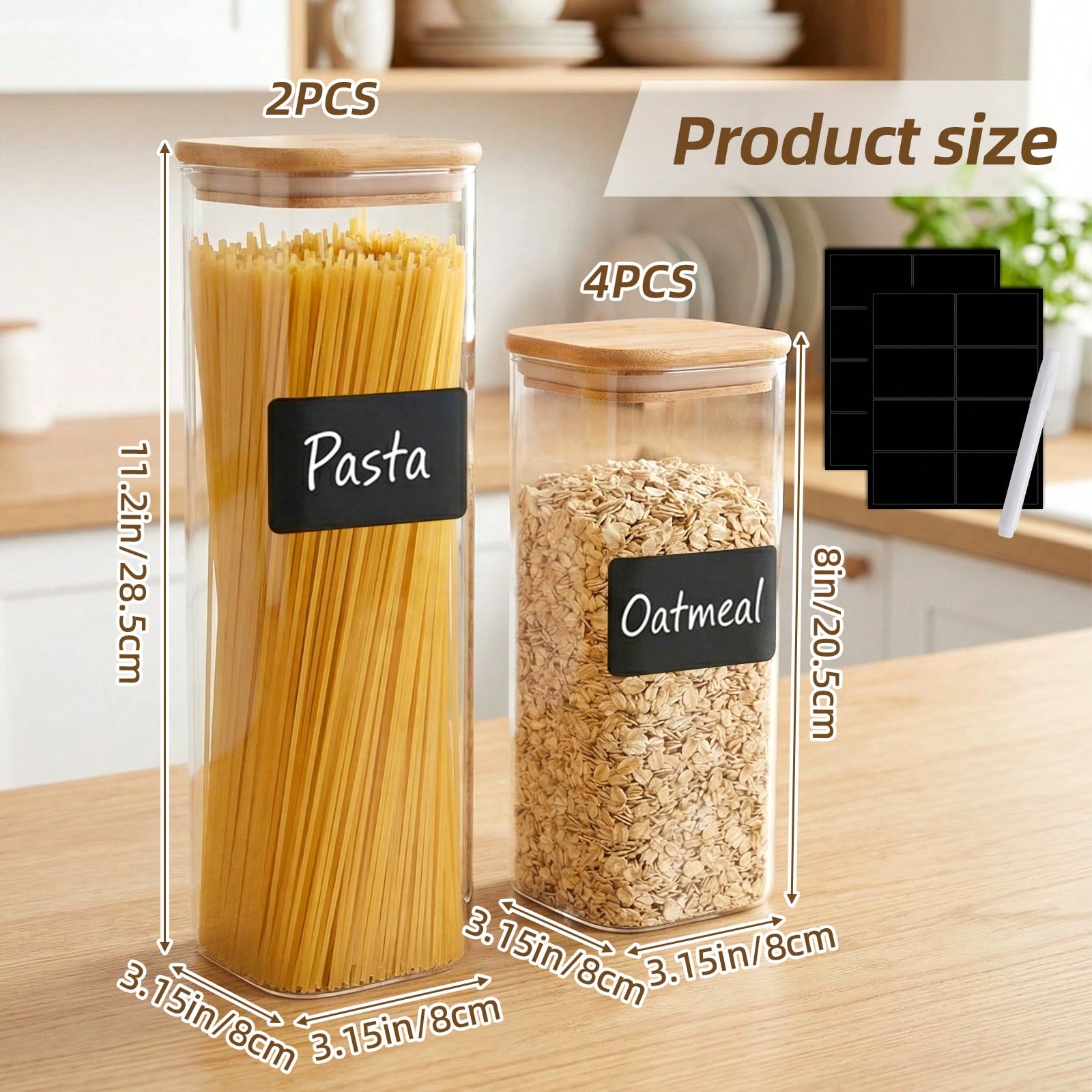 6/12pcs Glass Food Storage Con - đánh giá và giá Food Storage Pantry