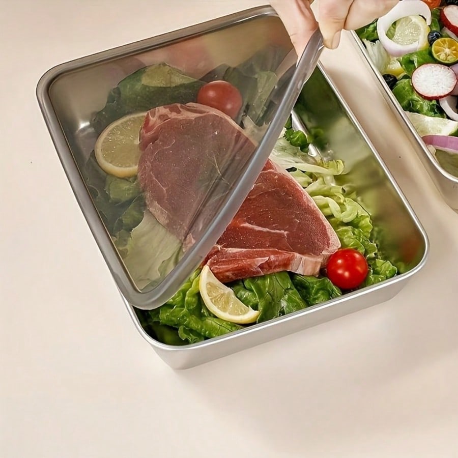6pcs(3 Boxes+ 3 Lids) Stainles - đánh giá và giá Food Storage Essentials
