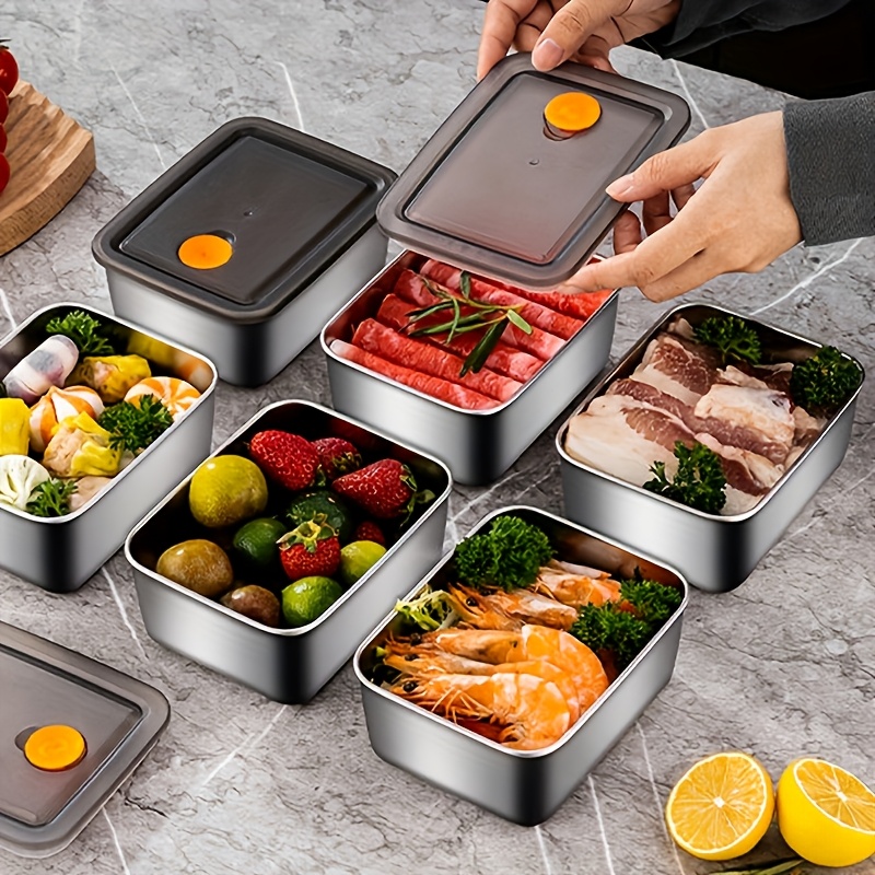 4pc Stainless Steel Food Stora - đánh giá và giá Food Storage Pantry