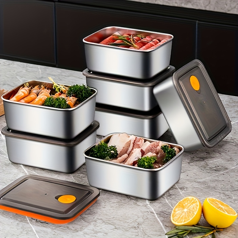 4pc Stainless Steel Food Stora - đánh giá và giá Food Storage Pantry