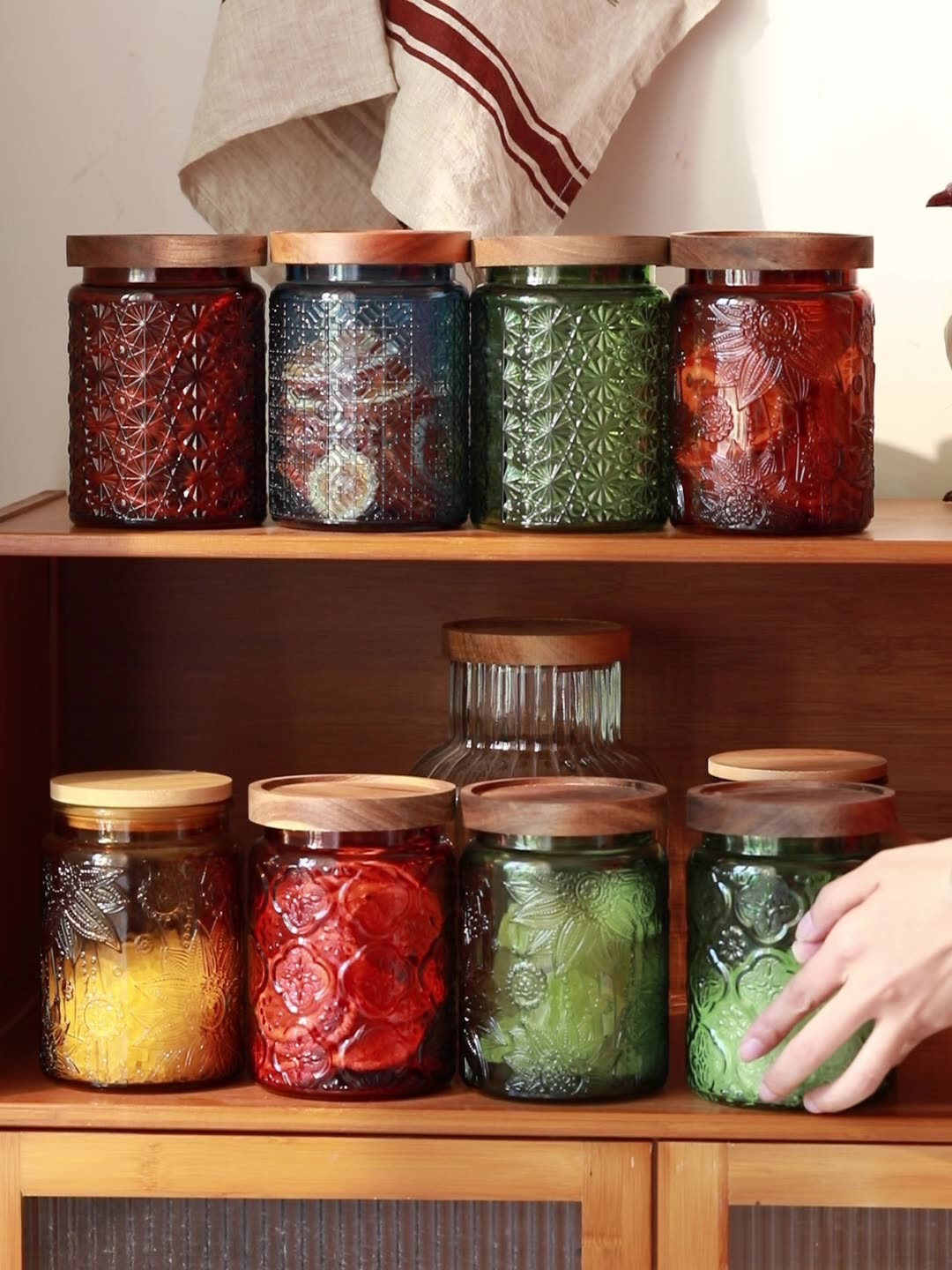 Vintage Glass Kitchen Storage  - đánh giá và giá Food Storage Pantry